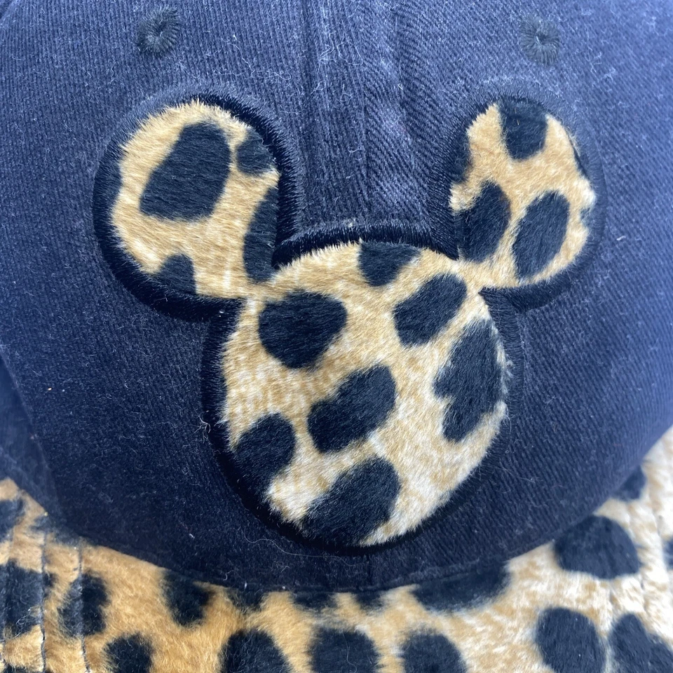 DISNEY WORLD Animal Kingdom Faux Leopard Plush & Black Cap Metal Snap Button Top - Image 3 of 4