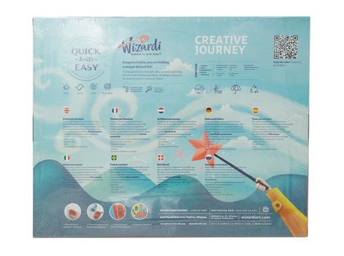Wizardi 40cm x 50cm Pittura By Numbers Kit Con Tesa Tela Su Legno Cornice - Foto 137 di 200