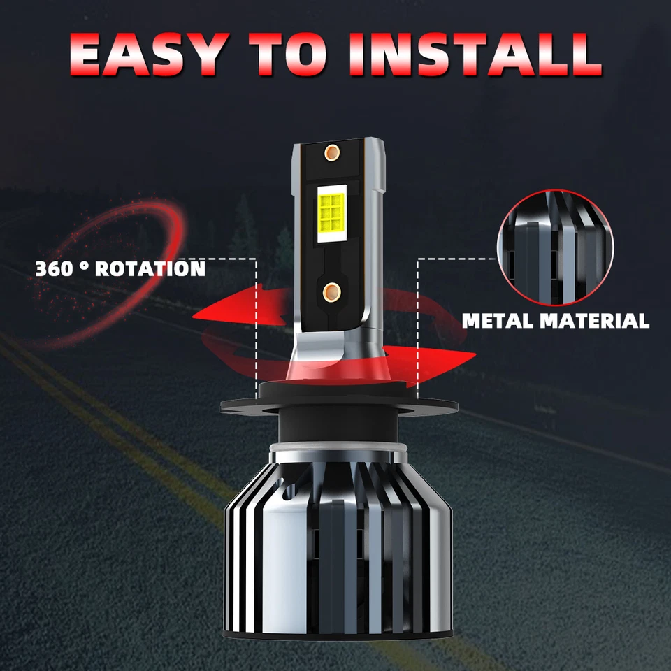 KIT de faros LED H7 H7 bombillas haz alto bajo para Mercedes-Benz GL350 2010-2016 Foto 3 de 4