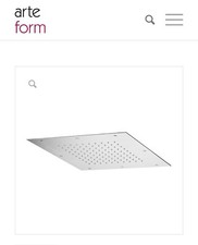 Arte form square skyfall ceiling shower head 500mm x 500mm polished stainless