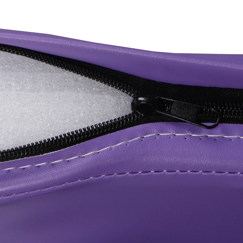 6' Ejercicio Triple Plegable EPE Espuma Cuero PU Estera de Gimnasio Yoga Artes Marciales Gimnasio Púrpura Foto 3 de 4