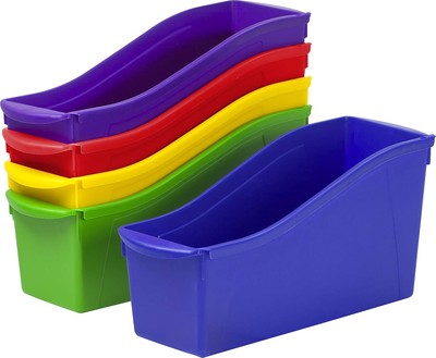 30-Pack Storex Large Book Bin Interlocking Plastic Organizer Office (70105C06C)