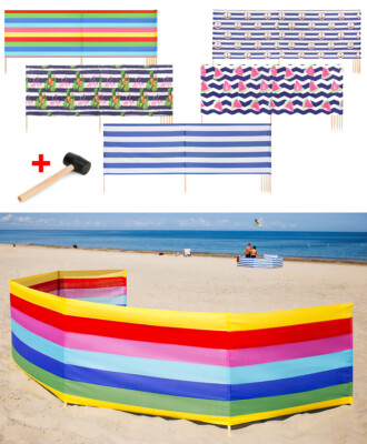 Garronda Strand Schutz Windschutz Sichtschutz 8m lang Plus Gummihammer GAEX001