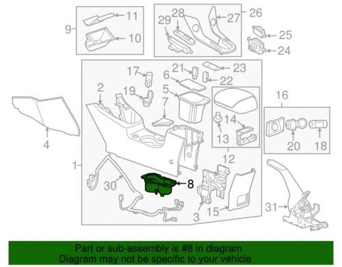 Genuine GM 2011-2016 Chevrolet Cruze Limited Cruze LS LT LTZ Cup Holder 95434259 — 第 2/2 张图片