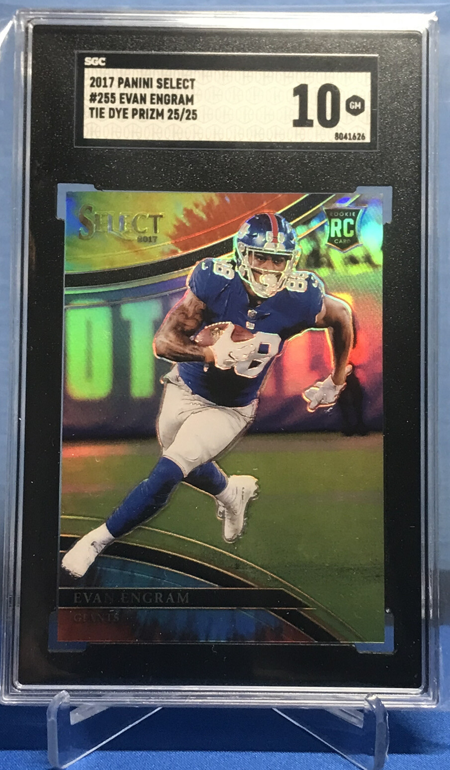 Evan Engram Panini Select Rookie Signatures Prizm #RSEE Tie-Dye