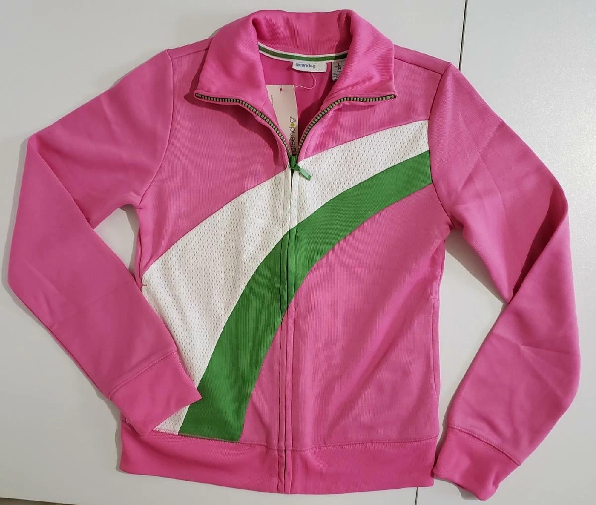 NEW MACY S GREENDOG PINK LIGHTWEIGHT JACKET SWEATER CLOTHES L 14