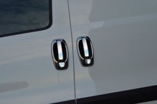 Chrome Door Handle Trim Set Covers Surrounds To Fit Fiat Fiorino 2007