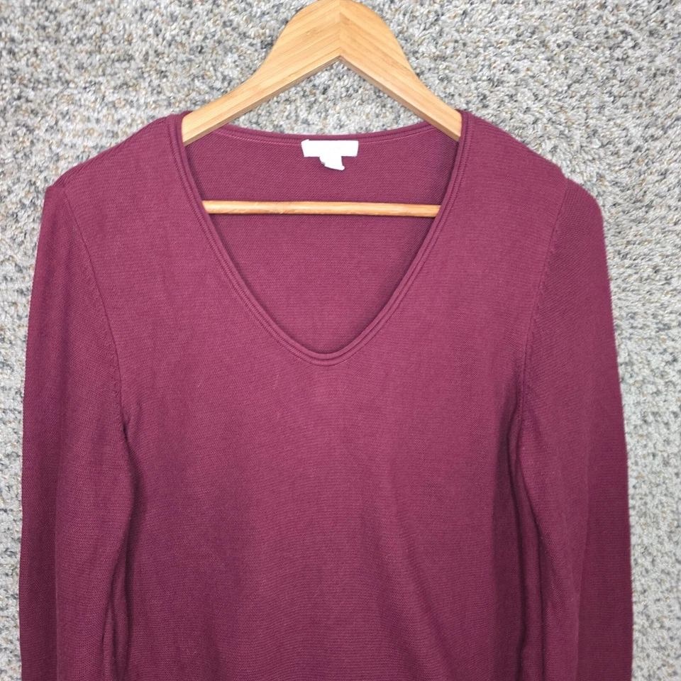 Top túnica pulóver Jill Pure Jill para mujer pequeño borgoña mezcla de algodón damas Foto 4 de 4