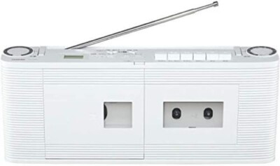 TOSHIBA TY-CDV1-W White CD Radio Cassette Recorder Wide FM Support