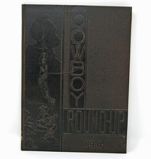 1941 Lubbock Texas Junior High School Yearbook Cowboy Roundup American Beauty