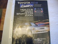 1986 Toyota Corolla Fx16 Camel Filters Bar Decor Man Cave Vintage Print Ad 003