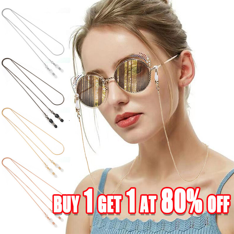 Womens Glasses Sunglasses Neck Chain Cord Lanyard Spectacles Ladies Silver  Gold