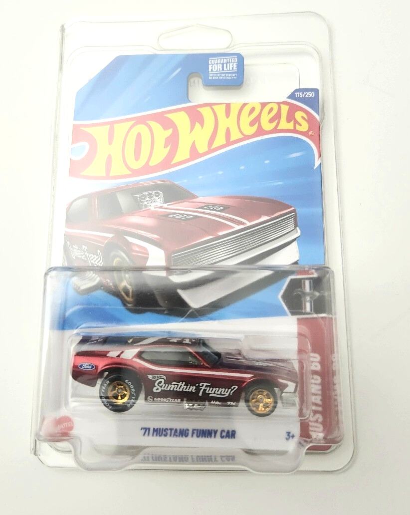 Hot Wheels '71 Mustang Funny Car Red #175 - 2025 Mustang 60 Super
