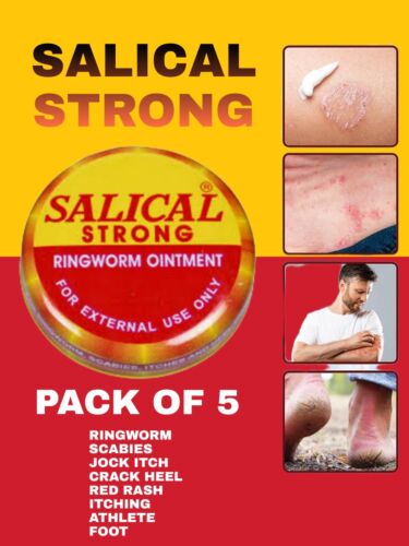 JOCK ITCH RINGWORM SCABIES CRACK HEEL HERBAL OINTMENT SALICAL STRONG pack of 5 - Picture 1 of 1