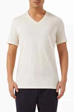 Armani Exchange Men's Basic Pima V Neck Tee, Neutral, XXL
