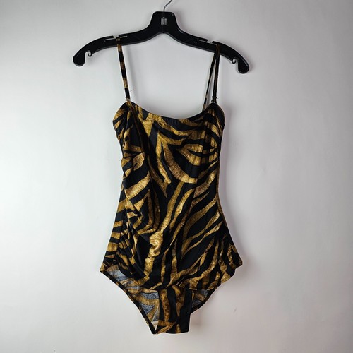 Gottex Women's Floral One Piece Swimsuit - Halter Neck Ruching With Soft Cups, Size Up Recommended