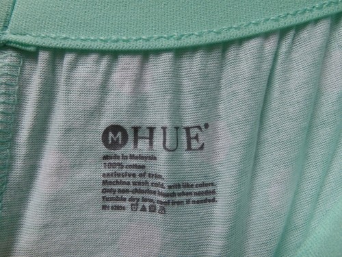 Hue Aqua Clam Digger Pajama Pants w/ White Polka Dots Womens Size Medium PJ63100 - Picture 3 of 5