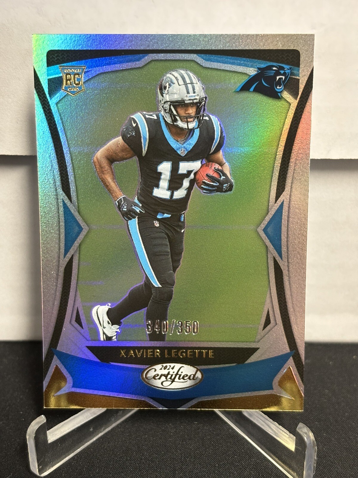 2024 Panini Certified Xavier Legette RC Mirror /350 SP #123 Panthers Rookie