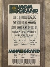 Vintage Julio Cesar Chavez Sr Vs Frankie Randall Ticket Stub 1/29/94 