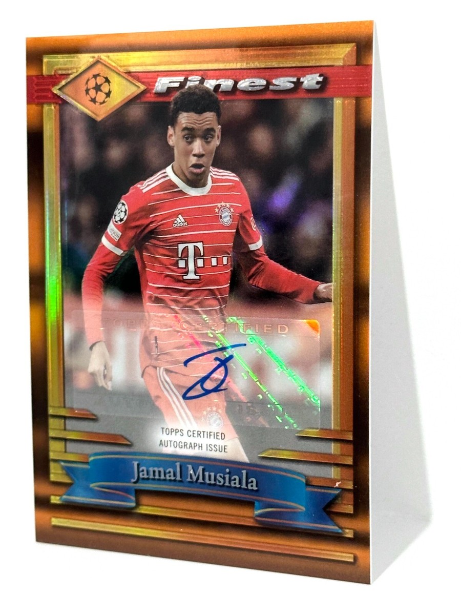 2022-23 Topps Finest Flashback UCC Jamal Musiala Auto Orange