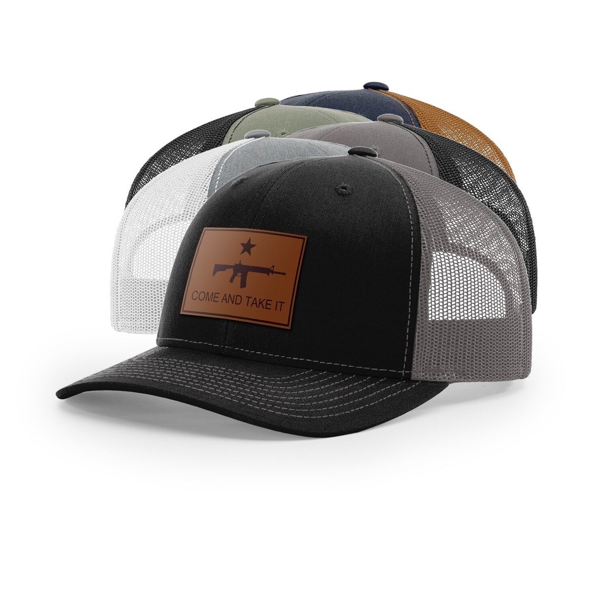 Come And Take It Rifle (Brown Leather), Snapback Hat