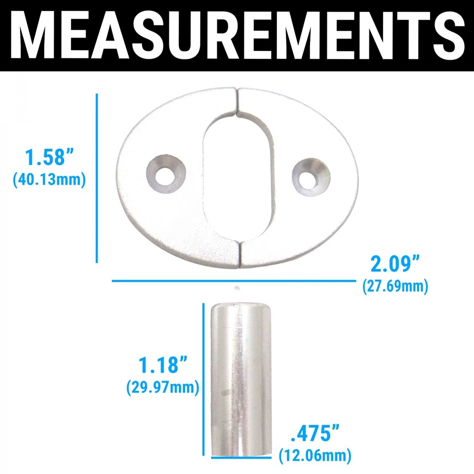 Billet Aluminum Bear Claw Door Latch Interior Release Knob Oval Trim Plate Set - Image 2 of 4