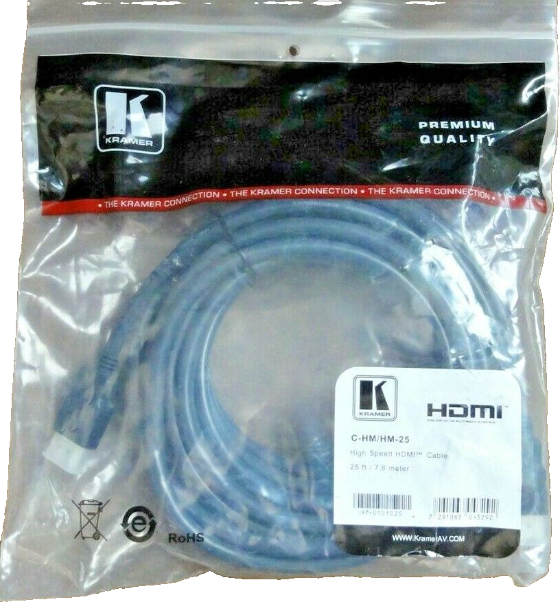 Kramer 4K UHD HDMI Premium High Speed  Lead Male to Male Gold Plated 7.6m
