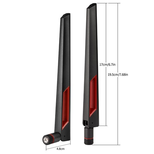 2x WiFi 6 6E Antenne Tri Band 2,4GHz 5GHz 6GHz RP-SMA für WLAN Router PC Desktop - Bild 5 von 10
