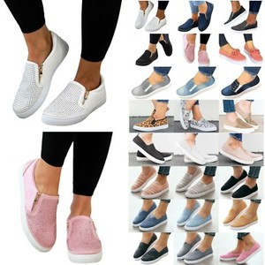 Women-039-s-Flats-Sneakers-Loafers-Slip-On-Comfy-Trainers-Pumps-Casual-Shoes-Size-10