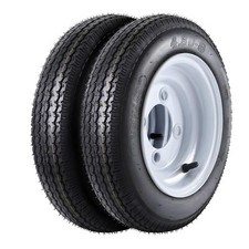 2pc 4.80-8 Trailer Tires 6 Ply 4.80x8 480-8 4 Lug Load Range C With 8 Rims Tire
