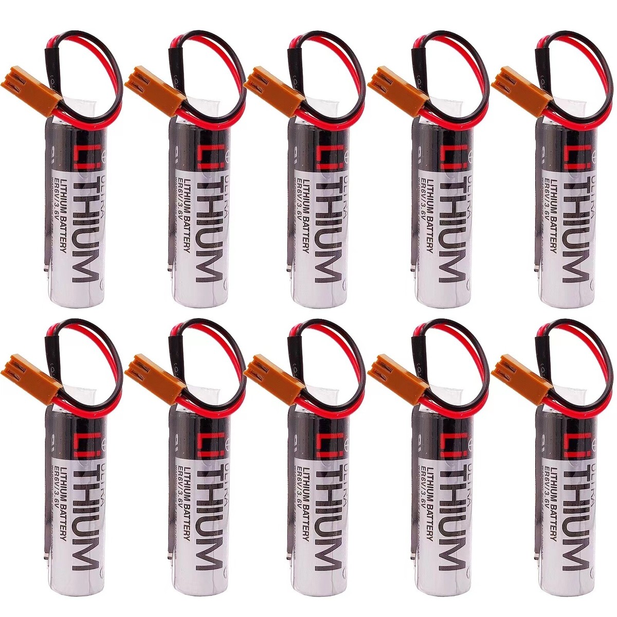 10x ER6V/3.6V 2400mAh TOSHIBA PLC Replacement Battery Mitsubishi - Foto 9