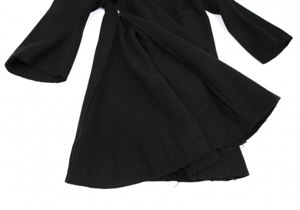 Yohji Yamamoto FEMME Cut Off Wool Melton Zip Coat Size M-L(K