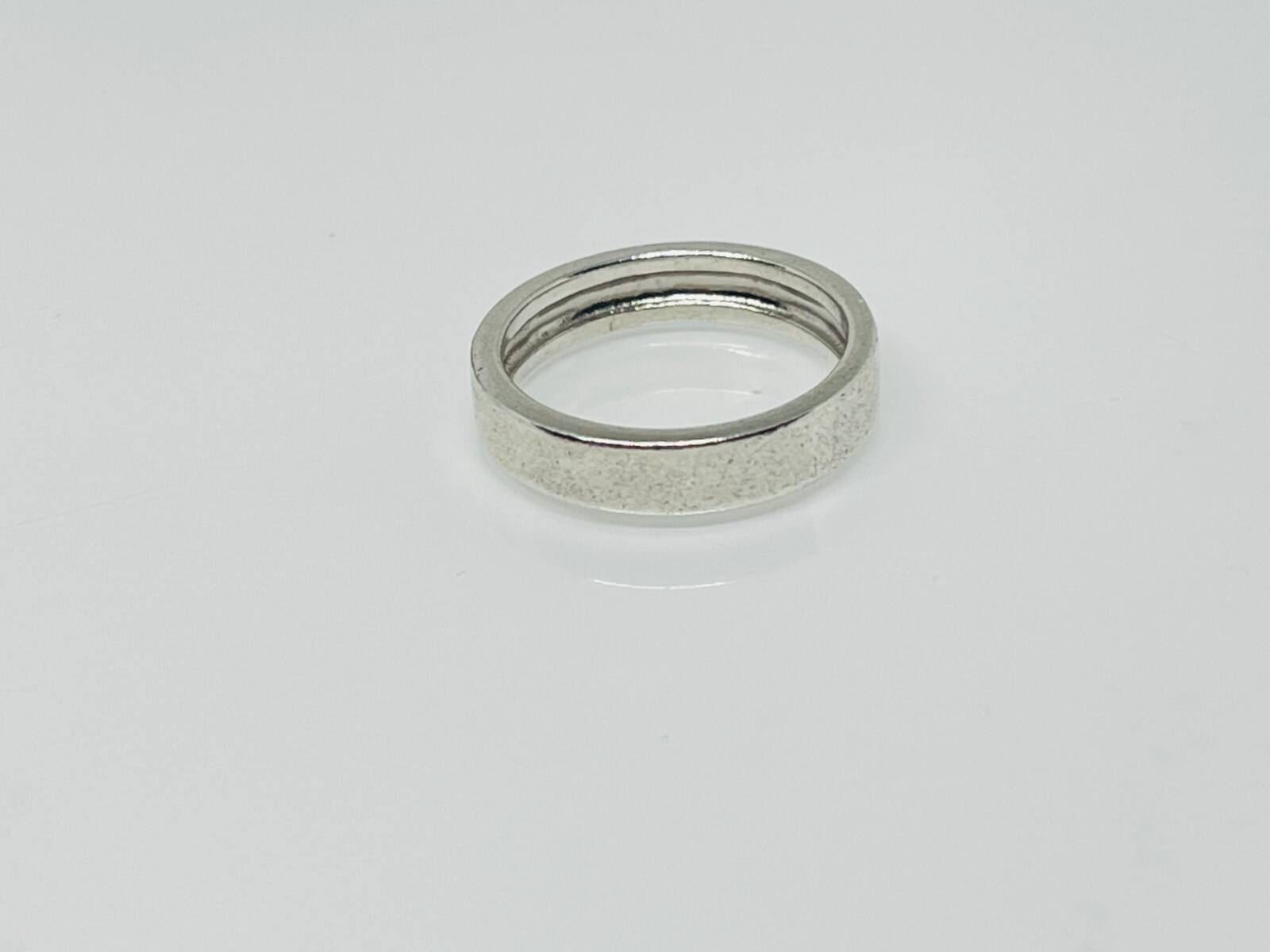 Fabulous Solid Flat Band Ring 925 Silver Size N1/… - image 6