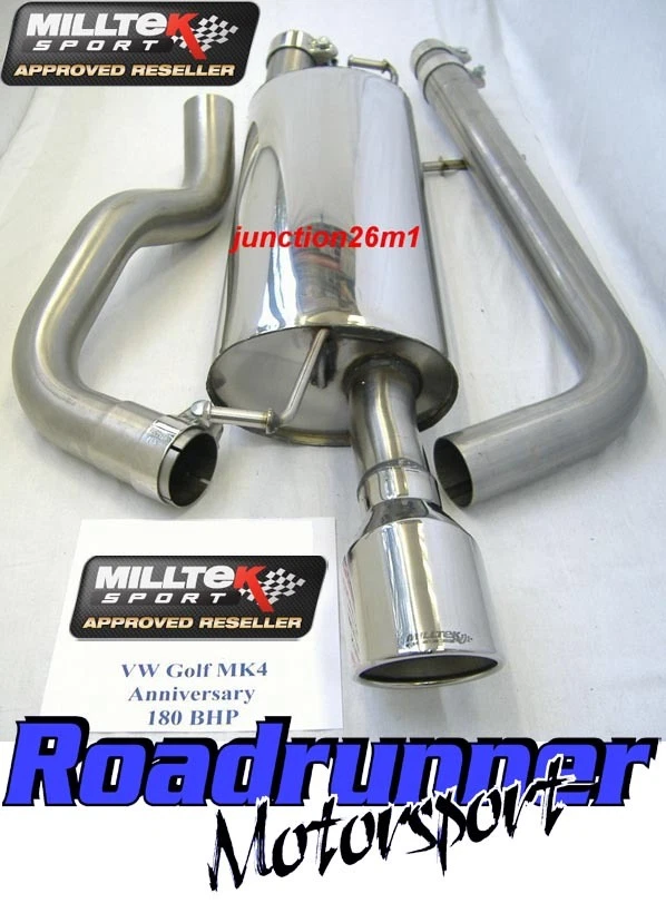 Milltek Golf MK4 Anniversary 180BHP Exhaust System Cat Back Non