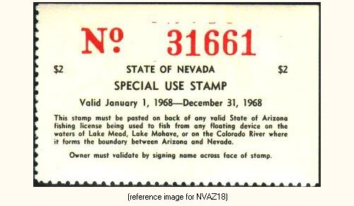 D2K Nevada/Arizona Stamp 1968 $2.00 - Picture 1 of 1