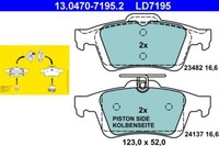 ATE 13.0470-7195.2 Bremsbelagsatz, Scheibenbremse FüR Ford Mazda Opel Saab