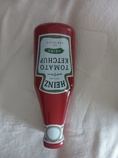 Heinz Tomato Ketchup bottle shaped tin collectable.
