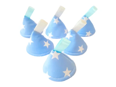 SMALL FACE WORLD Pee Pee Teepee x6 / Wee Stop Cones Teepees / Boy Baby Shower Gift / Mixed Stars