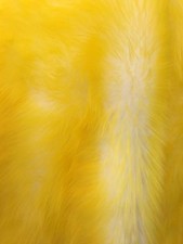 Faux Fur fake White With Yellow Frosted tips fabric 60" Wide sold by the yard