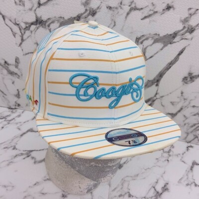 Men s Coogi White Embroidered Striped Cap