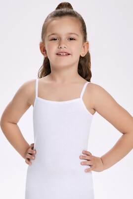 3-5er Mädchen Unterhemden 100% Baumwolle Tank Top Kinder Unterwäsche, Girl-Shirt