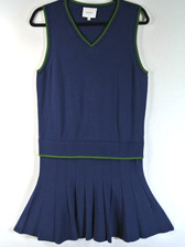 NEW, Reformation Blair Cotton Sweater Dress in Navy Size L #MD991