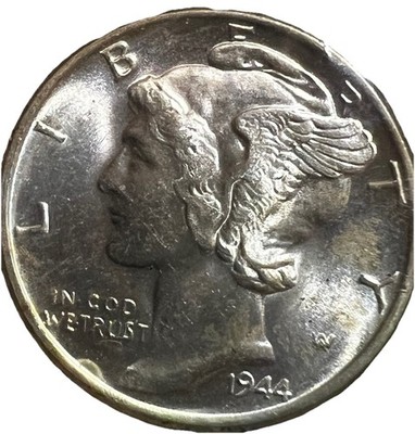 1944 Mercury Dime  Split Bands!! Beautiful!! High Grade!