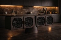 Stilvolles Braunes Sideboard Exklusive Wohnzimmer Anrichte