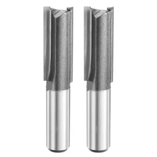 2pcs Straight Router Bit 1/2 Shank 19/32" Cutting Dia 2 Flutes 1.57" YG6 Carbide