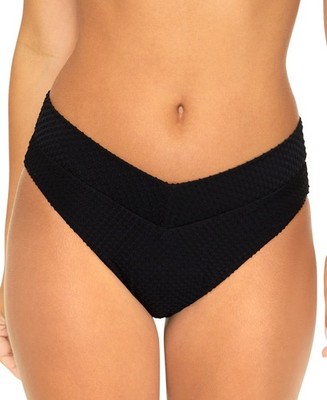 Raisins X2132 Juniors' Selina Tectured V-Shaped Bottoms - Black Size M