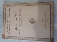 BACH J. S. Le Clavecin bien tempéré édition revue et doigtée ed H .Lemoine