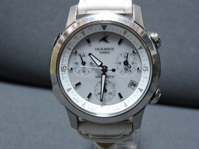 CASIO Oceanus PCW-10 Chronograph Tough Solar wave ceptor wrist watch working