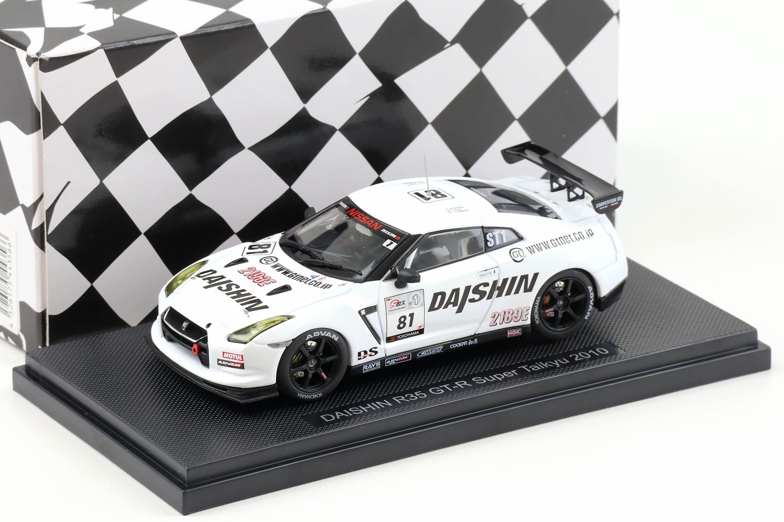1:43 Ebbro Nissan Nismo Gt-R Daishin R35 Super Taikyu 2010 Fuji #81 Ohyagi/