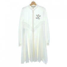 Gucci Dress L White Sheer 573990-XJA78 Used